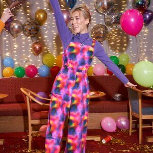RARE Lucy & Yak Presley Jumpsuit - Cotton - Digital Blur - UK 10/US 6